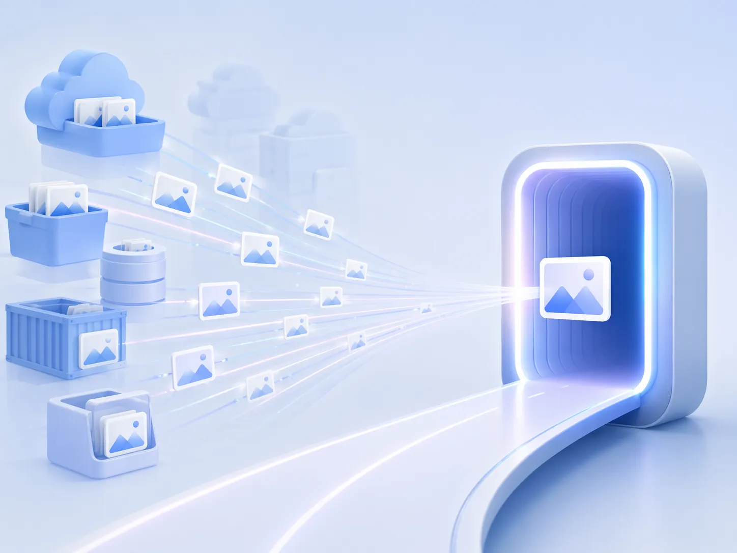 Source image upload workflow replacing storage bucket setup